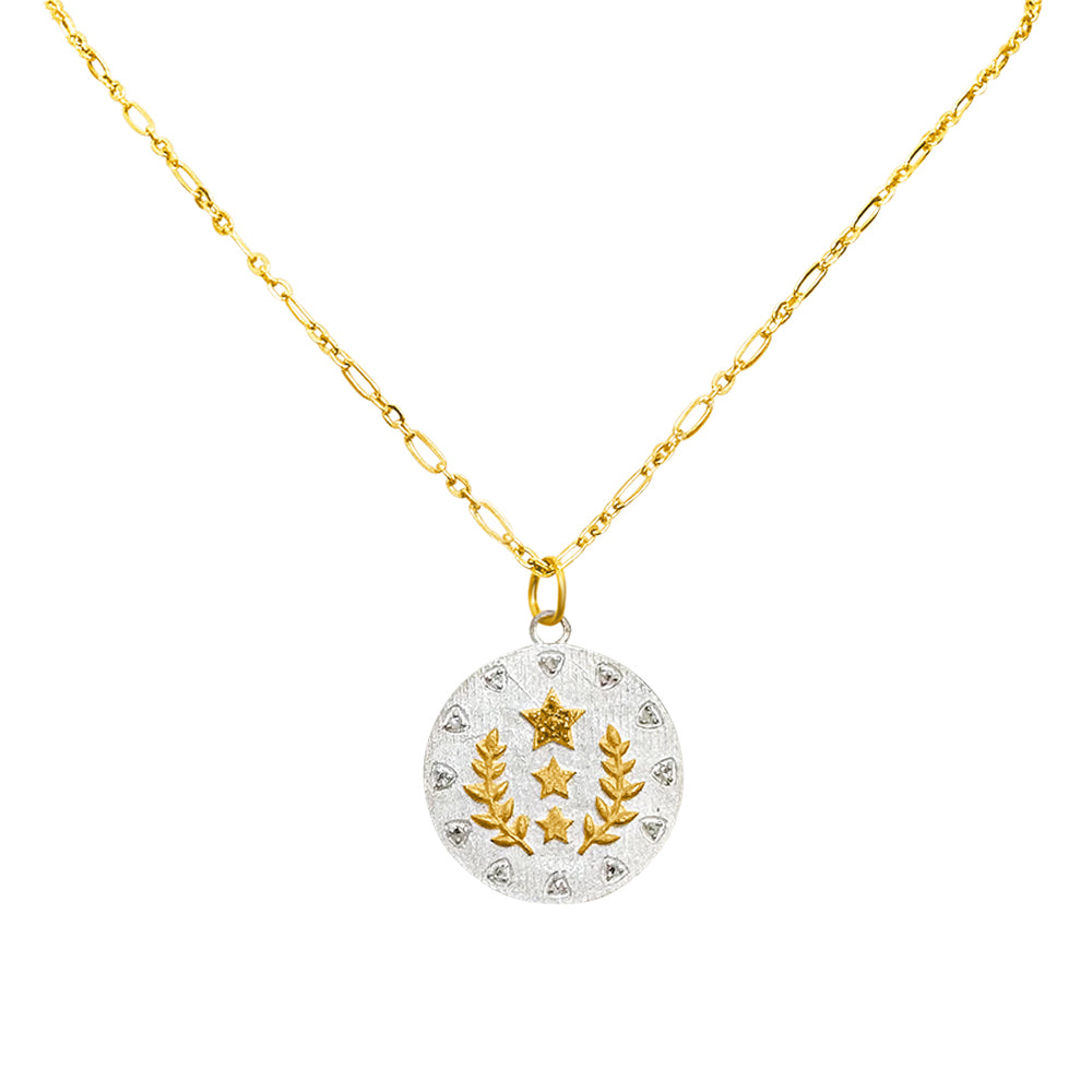 Winter Solstice Diamond Circle Necklace