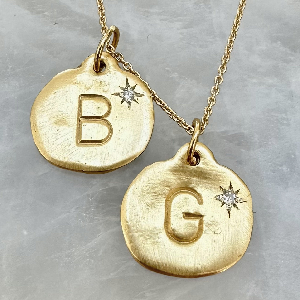 Diamond Initial Charm - GOLD (Pick your Chain Separately)