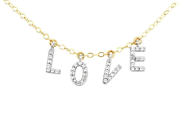 All about Love Diamond Necklace- 14k Yellow Gold Chain