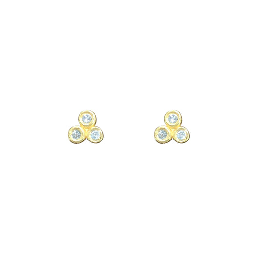 Tres Diamond Stud Earrings