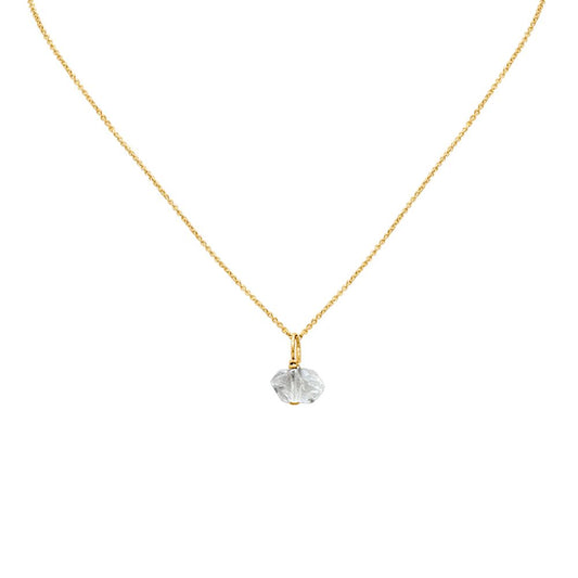 Enlightenment Herkimer Quartz Diamond Cable Chain - 14K Gold Plated