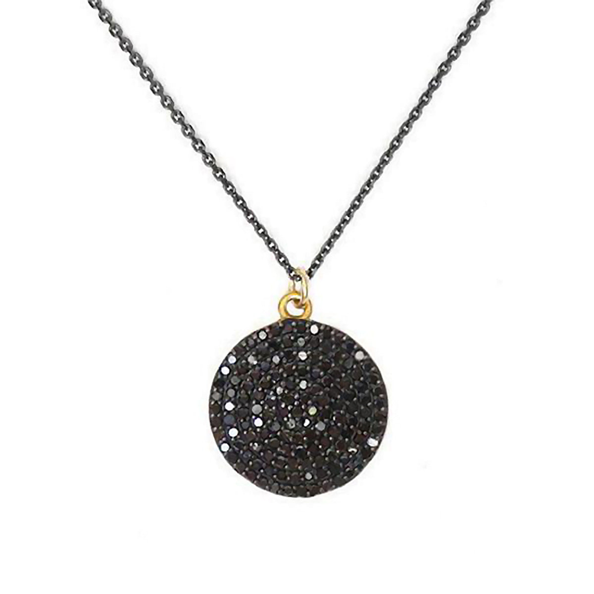 Once in a Blue Moon Black Diamond Necklace